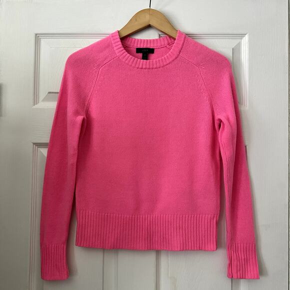 J. Crew Sweater Womens XS Pink Wool Crewneck Spring - Picture 1 of 5